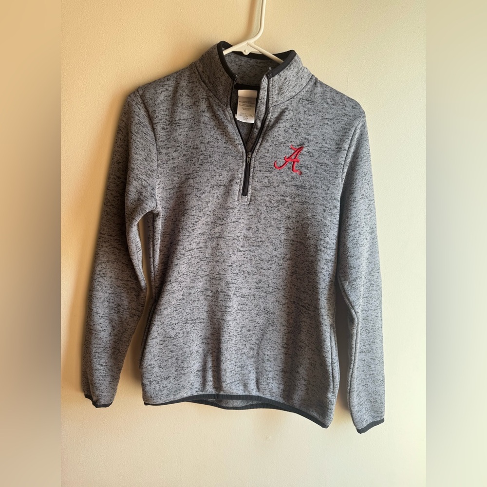 Alabama Crimson Tide Pro Edge Gray Quarter-Zip Pullover Size Medium